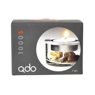 QDO - Paslanmaz &Ccedil;elik ve Cam L&uuml;ks Tealight Mumluğu (1 ad.)