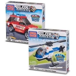 MEGA BLOKS - İTFAİYE SUV ARACI VE POLİS HELİKOPTERİ (2 adet)
