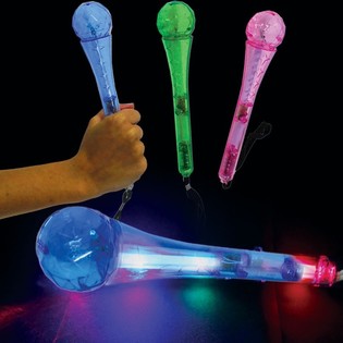 Işıklı Oyuncak Mikrofon LED (12'li Paket)