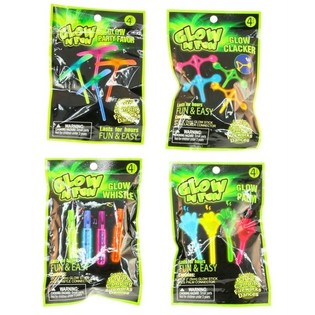 4 ADET GLOW 'N ' FUN PARLAYAN OYUNCAK (24 Paket)