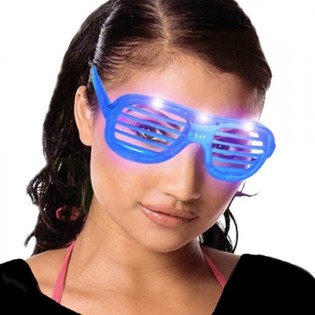 Işıklı Shutter Shades G&ouml;zl&uuml;kler (24 adet)