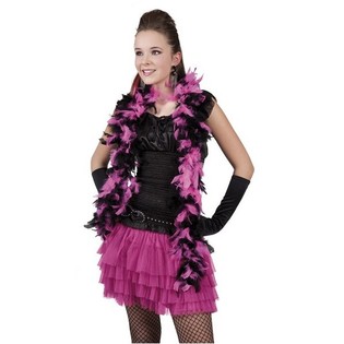 Prensesler İçin Siyah/Pembe Boa 180 cm (6 adet)