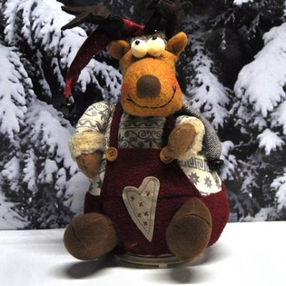 SESLİ VE HAREKETLİ B&Uuml;Y&Uuml;K L&Uuml;KS NOEL GEYİĞİ