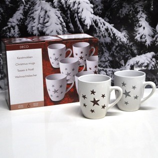 Hediye Paketinde 6 Par&ccedil;a Noel Kupası Seti (2 set)