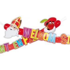 Sint ve Piet Hoş Geldiniz Pankartı 124 cm (12 adet)
