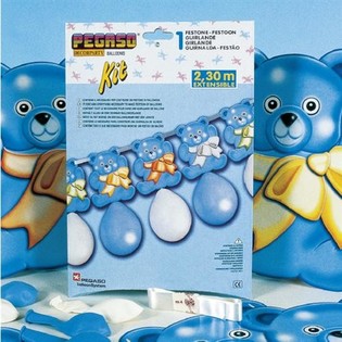 B&Uuml;Y&Uuml;K BALON ZİNCİRİ 2,3 METRE - MAVİ (5 adet)