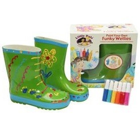FUNKY WELLIES - KENDİ &Ccedil;İZMENİ KENDİN BOYA - YEŞİL / BEDEN: 30
