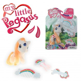 Kart &Uuml;zerinde MY LITTLE PEGASUS Tek Boynuzlu At (24 ad.)