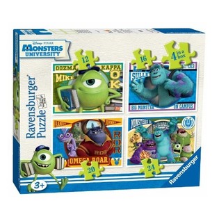 DISNEY PIXAR SEVİMLİ CANAVARLAR &Uuml;NİVERSİTESİ 4'L&Uuml; YAPBOZ (6 adet)