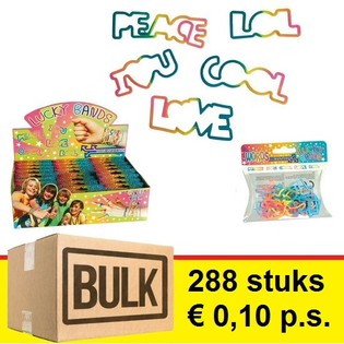 ***TOPTAN SATIŞ TEKLİFİ*** &Ccedil;OCUKLAR İ&Ccedil;İN LUCKY BANDS BİLEKLİKLER - MODEL: KELİMELER (288 Adet)