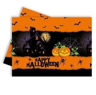 Happy Halloween Masa &Ouml;rt&uuml;s&uuml; 120 x 180 cm (6 adet)