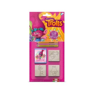 Trolls 5 Par&ccedil;a Istampa ve Damga Seti (24 Adet) Toptan