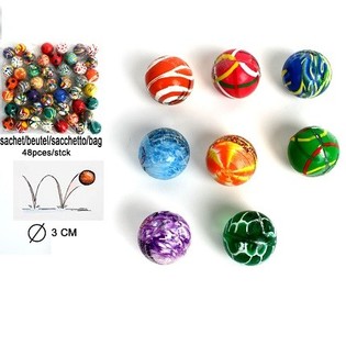 KARIŞIK ZIPLAYAN TOPLAR - &Oslash; 3 CM (48 adet)