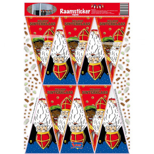 Sinterklaas Pencere Dekorasyon &Ccedil;ıkartmaları (12 Adet)
