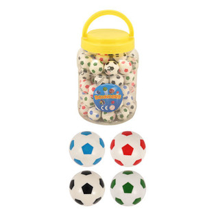 Futbol Desenli Zıp Zıp Toplar &Oslash;3.3 cm Kavanozda (72 Adet)
