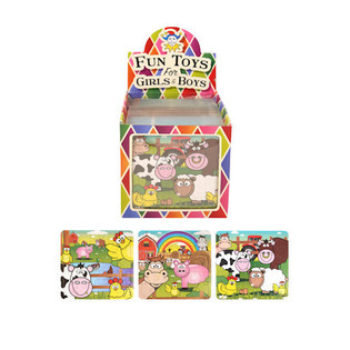 &Ccedil;iftlik Hayvanları Mini Yapboz 13 x 12 cm Kutulu (108 Adet)