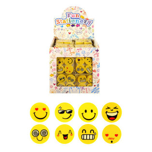 SİLGİ MODELİ: TEŞHİR KUTUSUNDA 4'L&Uuml; SMILEY SİLGİ SETİ (120 Adet)