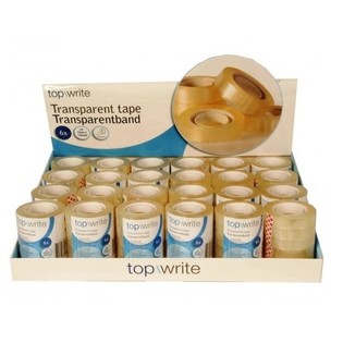 TOPWRITE - TEŞHİR STANDINDA 6 RULO ŞEFFAF BANT (24 SET X 6 RULO)