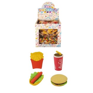 Karışık Snack / Fast Food Silgiler Standda (108 adet)