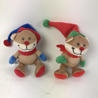 NOEL ŞAPKALI PELUŞ NOEL AYISI (12 adet)