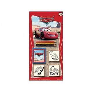 B&uuml;y&uuml;k Disney Cars Boyama ve Damga Seti (24 adet)