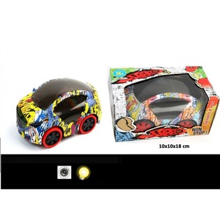 Sesli ve Işıklı &Ccedil;arp D&ouml;n (Bump & Go) Grafiti Arabası (6 adet)