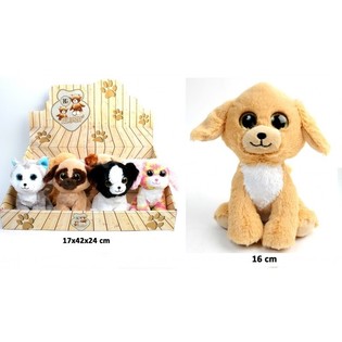 L&uuml;ks Peluş K&ouml;pekler, 16 cm, Mix Tasarım Standda (12 adet)