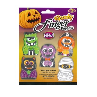 HALLOWEEN 5'Lİ KORKUN&Ccedil; PARMAK KUKLASI FİG&Uuml;RLERİ (48 Adet)