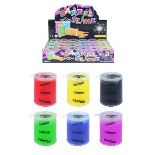 Stantlı Varil İ&ccedil;inde Renkli Mini Slime (24 adet)