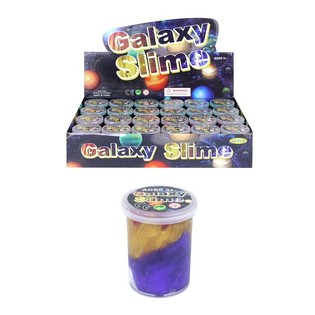 VARİL İ&Ccedil;İNDE &Ccedil;OK RENKLİ GALAXY SLIME STANDLI (24 Adet)