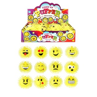 Işıklı Smili Puffer Toplar Display İ&ccedil;inde (12 Adet)