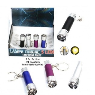 5 LED'li Anahtarlıklı El Feneri Standda (24 adet)