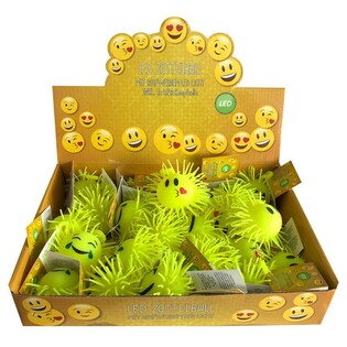 Teşhir Standında Işıklı Smiley Puffer Toplar (12 adet)