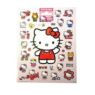 B&uuml;y&uuml;k Hello Kitty &Ccedil;ıkartma Sayfaları, 20x16 cm (10 adet)