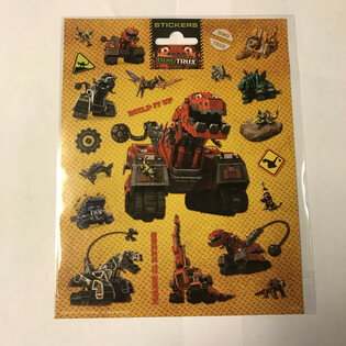 B&uuml;y&uuml;k Dinotrux &Ccedil;ıkartma Sayfaları, 20x16 cm (10 adet)