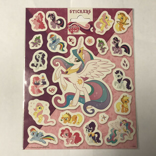 B&uuml;y&uuml;k My Little Pony &Ccedil;ıkartma Sayfaları, 20x16 cm (10 adet)