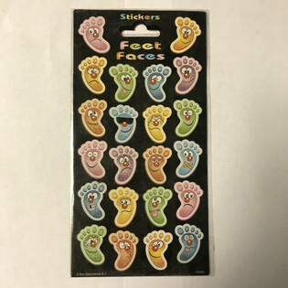 &Ccedil;IKARTMALAR: Vrolijke Voeten / Feet Faces, 20 x 10 cm (10 adet)
