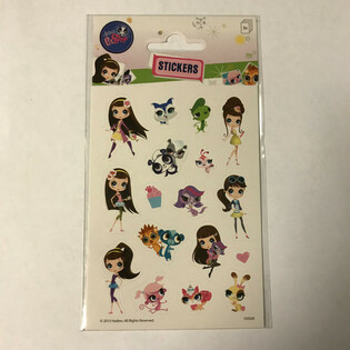LITTLE PETSHOP &Ccedil;ıkartma Sayfası, 16 x 9 cm (10 adet)