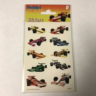 &Ccedil;IKARTMA SAYFASI: FORMULA 1 YARIŞ ARABALARI, 16 x 9 cm (10 adet)