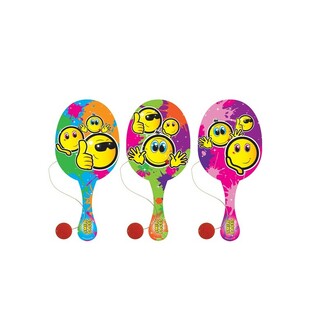 Lastikli Toplu Smiley Raket Oyunu (12 Adet)