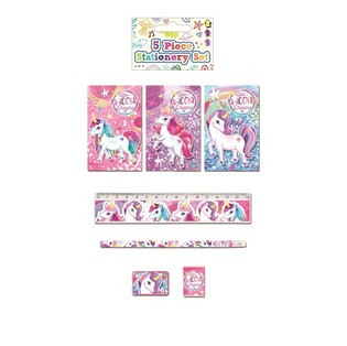 5 Par&ccedil;alı Tekboynuz (Unicorn) Kırtasiye Seti (24 adet)