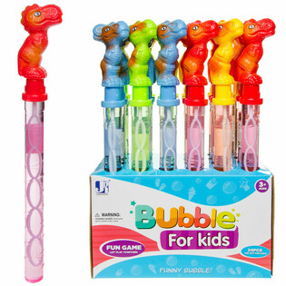 B&uuml;y&uuml;k Dinozor Baloncuğu &Ccedil;ubuğu 38 cm Standlı (24 Adet)