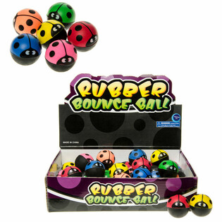 Uğur B&ouml;ceği Desenli Zıplayan Top &Oslash; 3,2 cm Stantlı (48 Adet)