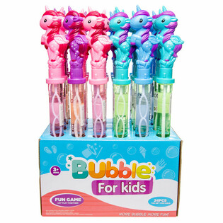 B&uuml;y&uuml;k Unicorn / Tek Boynuzlu At Baloncuk &Ccedil;ubuğu 38 cm Stantlı (24 Adet)