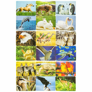 KARIŞIK K&uuml;&ccedil;&uuml;k Hayvan Puzzle'ları (72 adet)