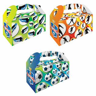 Futbol Temalı &Ccedil;ocuk Men&uuml; Kutusu &ndash; 22,5 x 9,5 x 18 cm (12 adet)