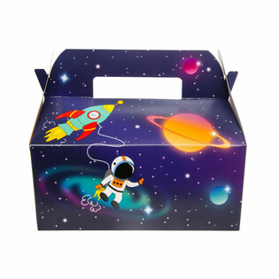 Uzay / Space Temalı &Ccedil;ocuk Men&uuml; Kutusu - 22,5 x 12 x 9,5 cm (24 Adet)