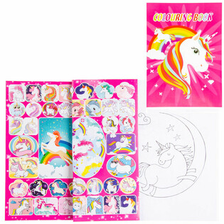 Unicorn Boyama Kitabı A4 &Ccedil;ıkartmalı (12 Adet)