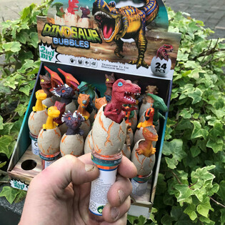 3D Dinozor Baloncuk &Ccedil;ubukları (Standlı 24 Adet)