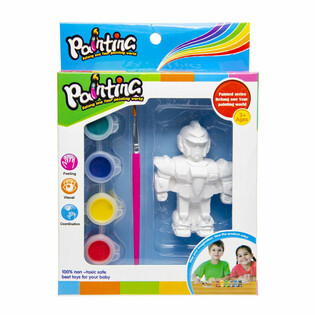 3D Boyama Fig&uuml;r&uuml; - Aslan / Robot / Kelebek (6 adet)